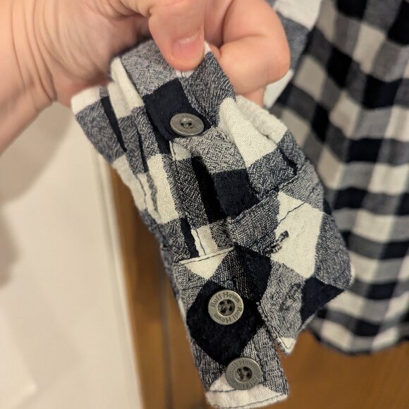 Ruff Hewn Check Plaid Black and White Shirt- Grunge, Casual Style, Streetwear XL - Picture 4 of 6